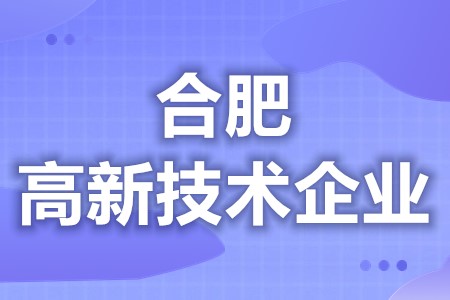 合肥高新技术企业奖励办法 高新技术企业认定标准(图1)