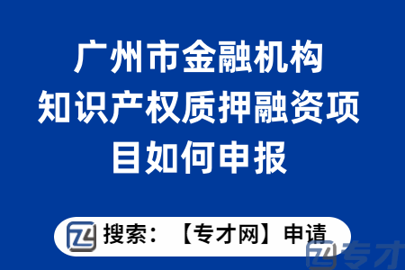 广州市金融机构知识产权质押融资项目如何申报？申报流程是什么？
